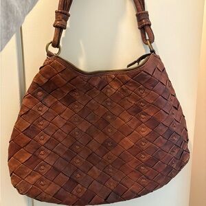 HOBO INTERNATIONAL Woven Leather Bag in Brown